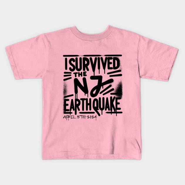 I Survived the NJ Earthquake New Jersey 4.8 magnitude Kids T-Shirt by SOUDESIGN_vibe